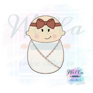Swaddled Baby Cookie Cutter