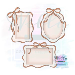 Ribbon Plaque Set Cookie Cutters - Set of 3