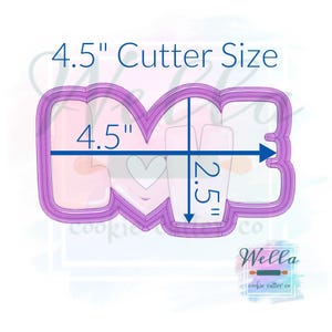 Love Cookie Cutter with Cut Out Heart and Optional Stencil, Valentine's Day Cookie Cutter, Love Cookie Cutter image 7