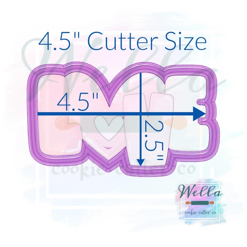 Love Cookie Cutter with Cut Out Heart and Optional Stencil, Valentine's Day Cookie Cutter, Love Cookie Cutter image 7