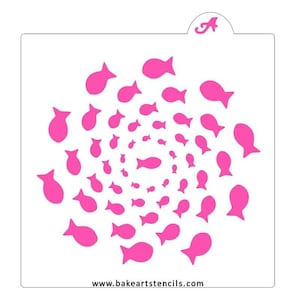 Bait Ball Fish Cookie Stencil, Fish Background Stencil, Fishing Stencil, Fish Stencil
