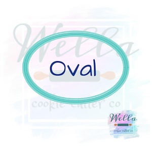 Oval Cookie Cutter, Oval Shape Cookie Cutter, Plaque Cookie Cutter