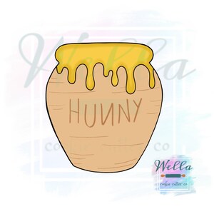 Cortador de galletas sin tapa con forma de tarro de miel, cortador de galletas con forma de tarro de miel, cortador de galletas para baby shower, baby shower con temática de abejas dulces