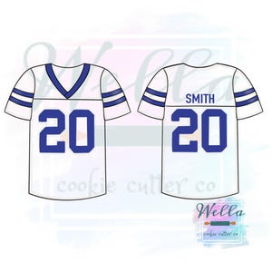 Football Jersey Cookie Cutter, Sports Jersey Cookie Cutter