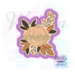 Floral Cookie Cutter, Fall Floral Cutter image 2
