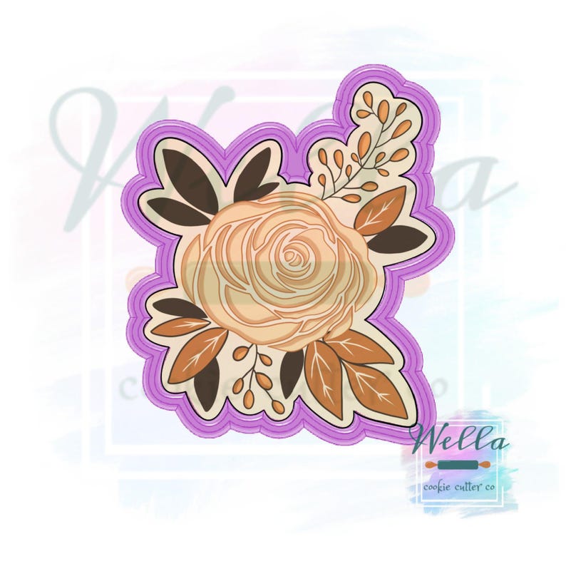 Floral Cookie Cutter, Fall Floral Cutter image 2