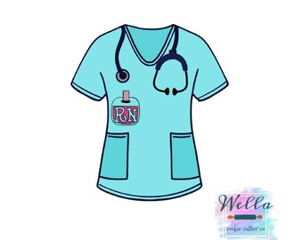 Scrub Top Nurse Vet T-shirt Cookie Cutter