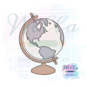 World Globe Cookie Cutter, Travel Cookie Cutter