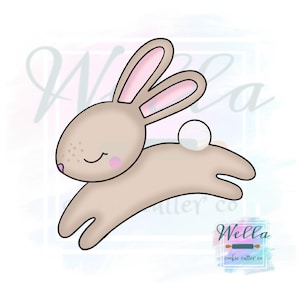 Hopping Bunny Cookie Cutter, Easter Cookie Cutter, Rabbit Cookie Cutter