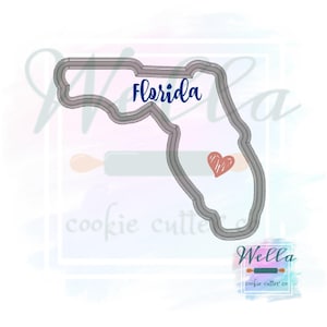 State of Florida Cookie Cutter, FL Cookie Cutter, Florida Cookie Cutter