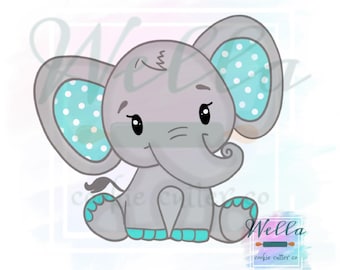 Elephant Cookie Cutter with Optional Stencil Guide