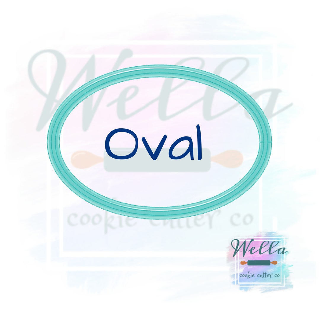 Oval Cookie Cutter Oval Shape Cookie Cutter Plaque Cookie Etsy