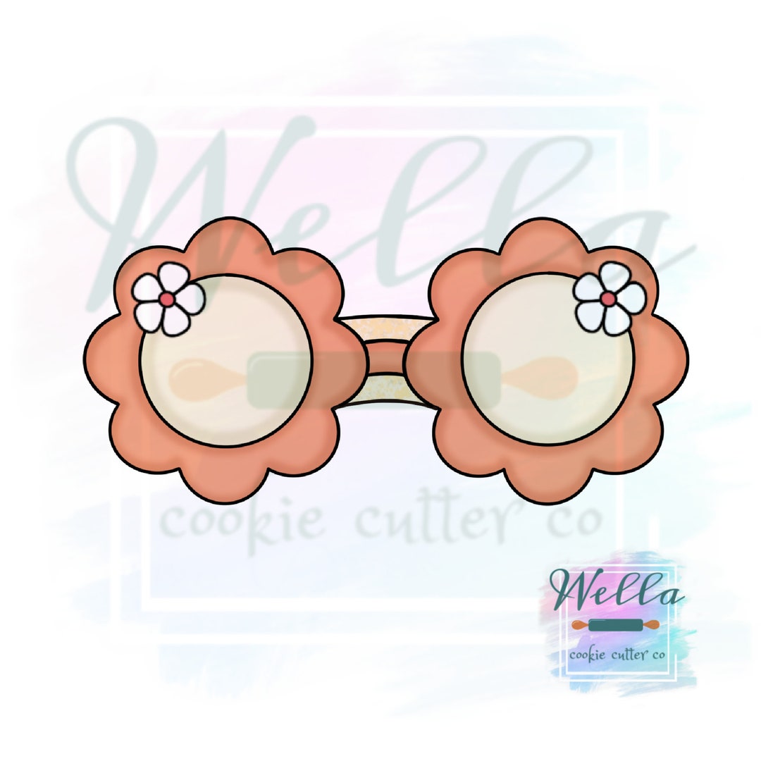 Daisy Glasses 2 Cookie Cutter, Flower Glasses Cookie Cutter, Sunglasses Cookie Cutter Etsy