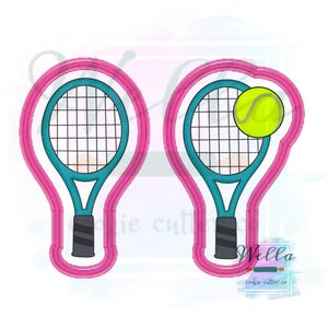 Tennis Racket Cookie Cutter with or without Ball