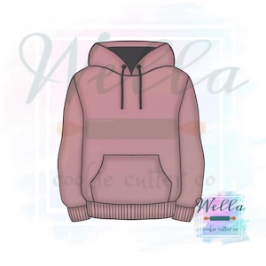 Hoodie Sweatshirt Cookie Cutter with Optional Stencil