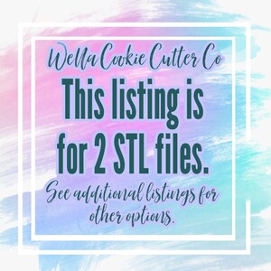 Digital STL File for Cookie Cutters - 2 Files