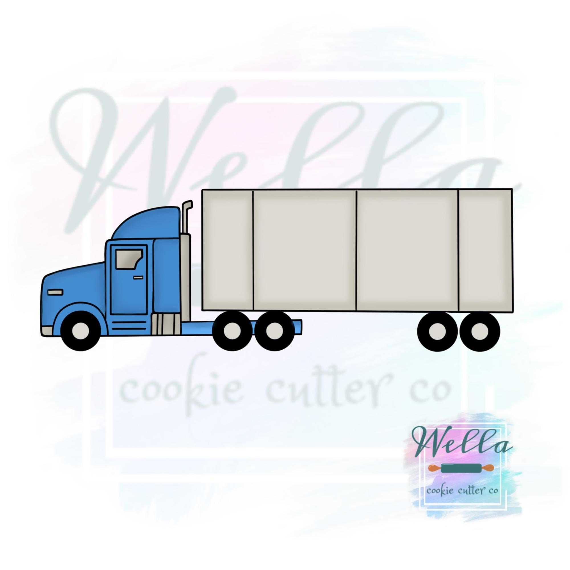 Semi-Truck Cookie Cutter