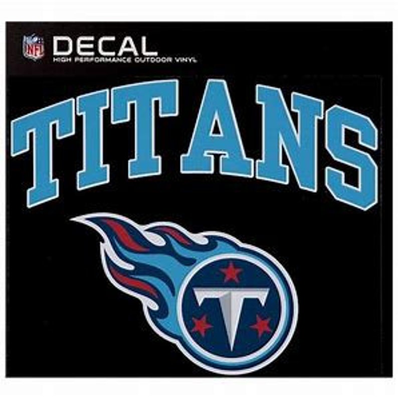 Tennessee Titans Licensed Decal 12 x 9-1 Decal Only