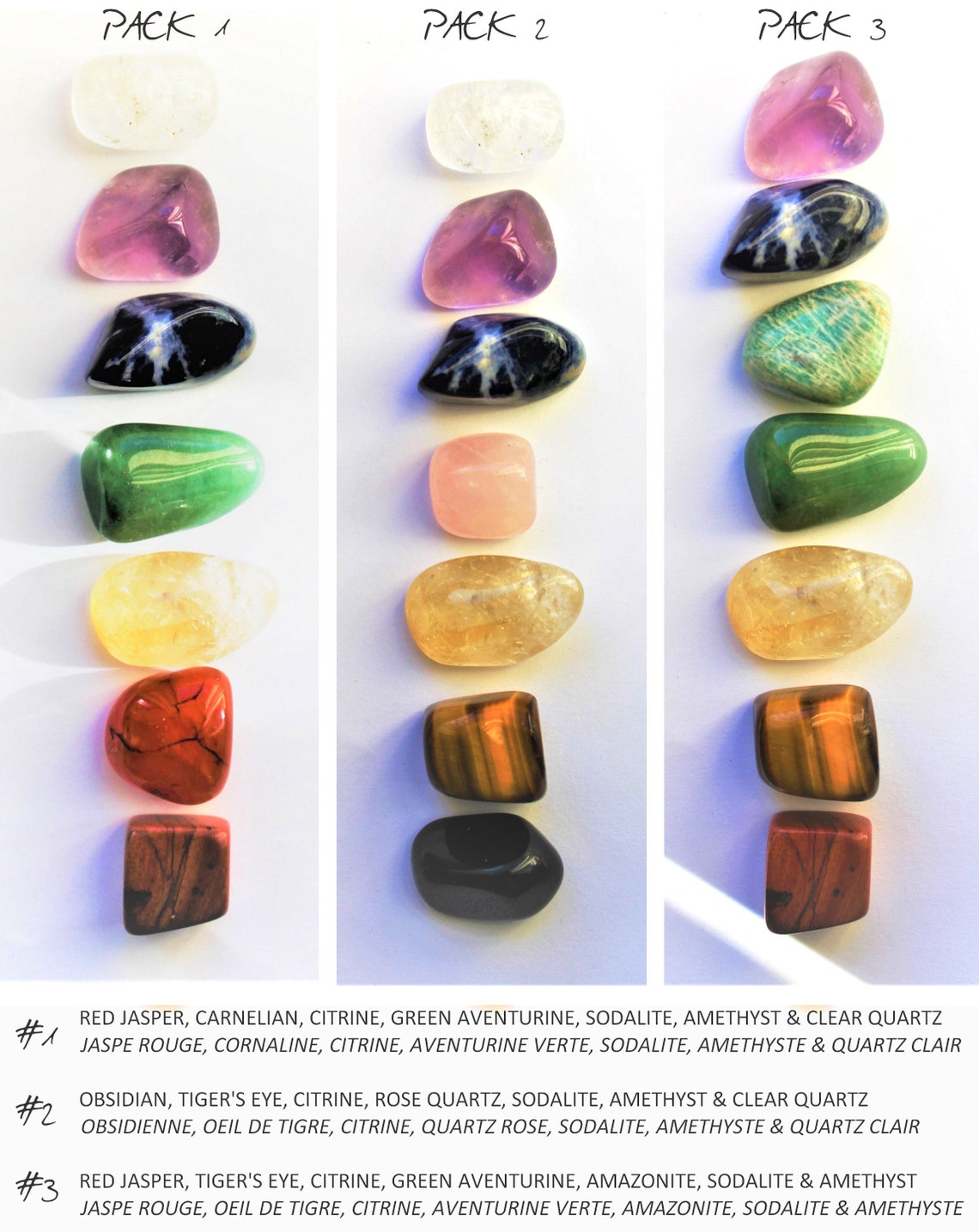SEVEN CHAKRAS Crystals Set 7 Chakras Crystals and Stones Etsy