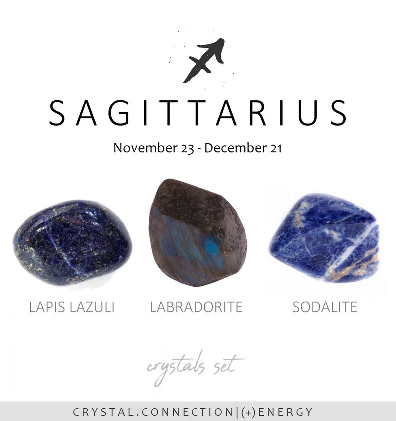 SAGITTARIUS Zodiac Crystals Set Stones for Sagittarius Etsy