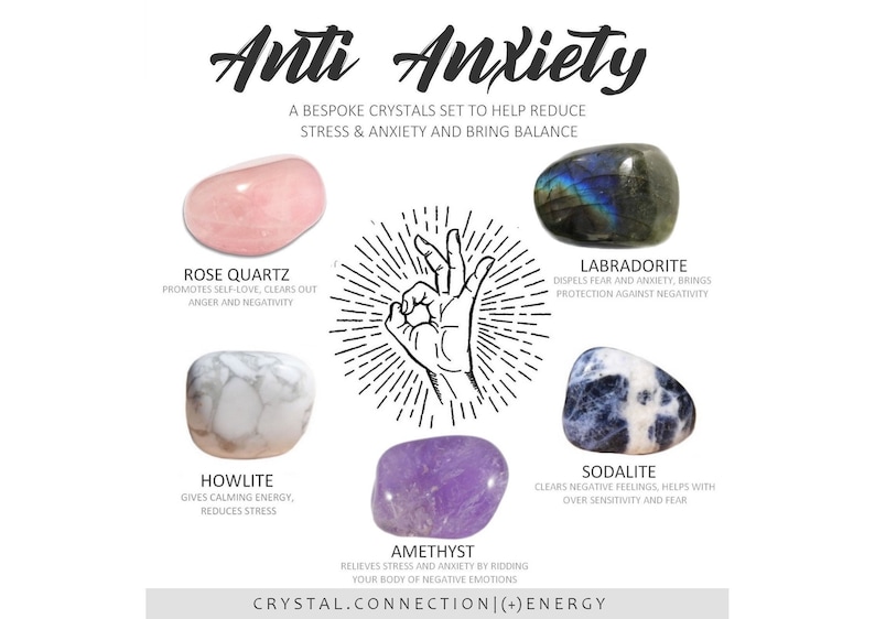 ANXIETY Crystals Set Crystals and Stones for Anxiety Etsy