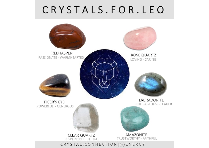LEO Zodiac Crystals Set Crystals and Stones for Leo Zodiac Etsy
