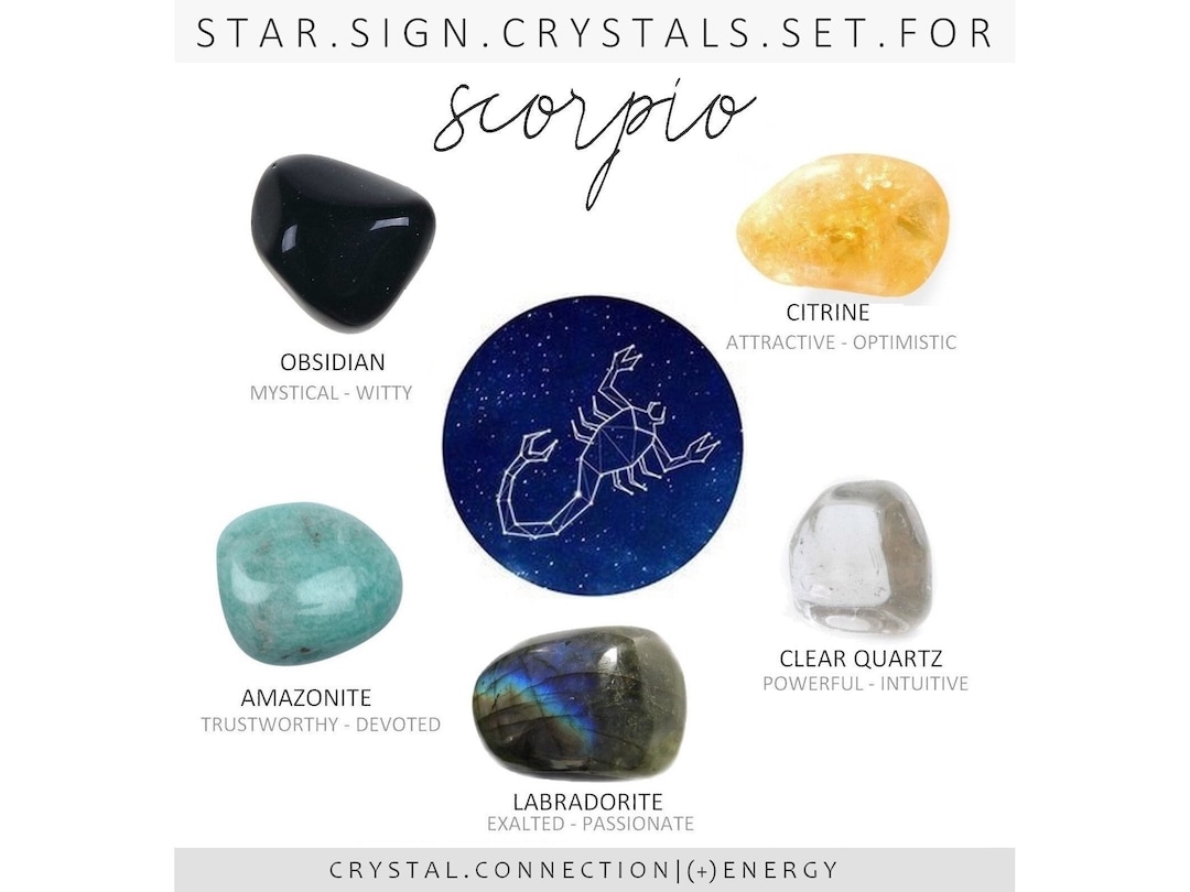 Buy SCORPIO Zodiac Crystals Set Stones for Scorpio Zodiac