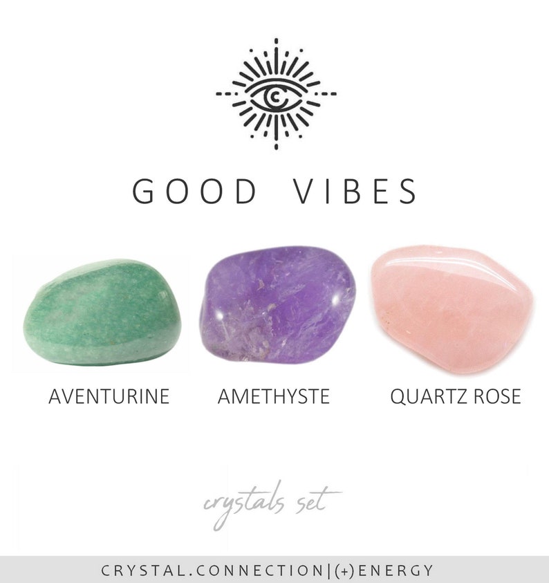 GOOD VIBES Crystals Set Crystals and Stones for Good Vibes Etsy