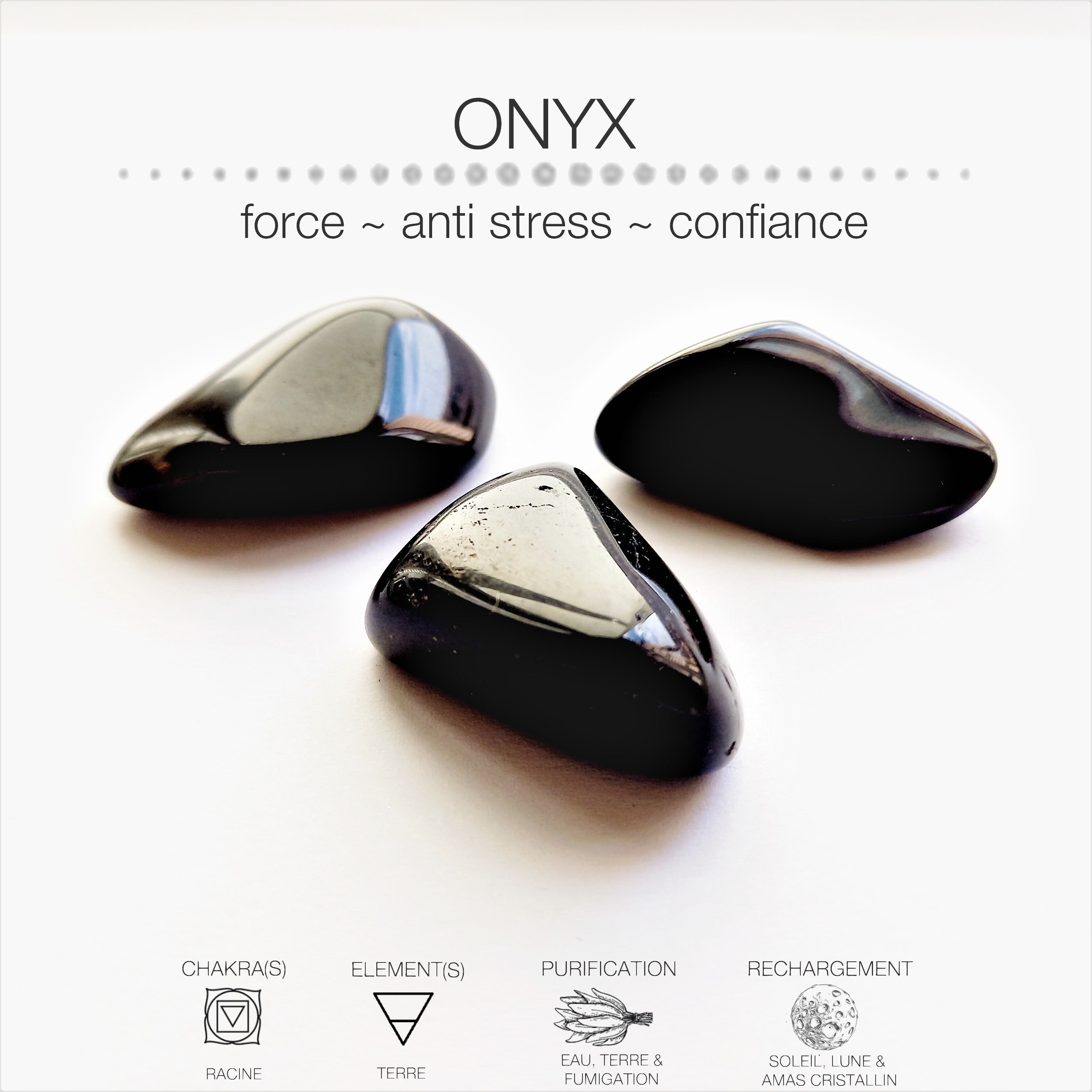 Onyx Polie // Onyx Pierre Roulée Cristal Onyx