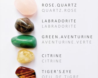 AZOOB Set di 7 Pietre Naturali a Forma di Cuore, Cristalli, Pietre preziose di Palma, Ametista con Borsa YUANNYIN