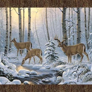 Pine Valley Deer Quilt Pattern, 5438-1, digital pattern, panel lap quilt  pattern, deer lap quilt pattern, northcott fabrics pine valley