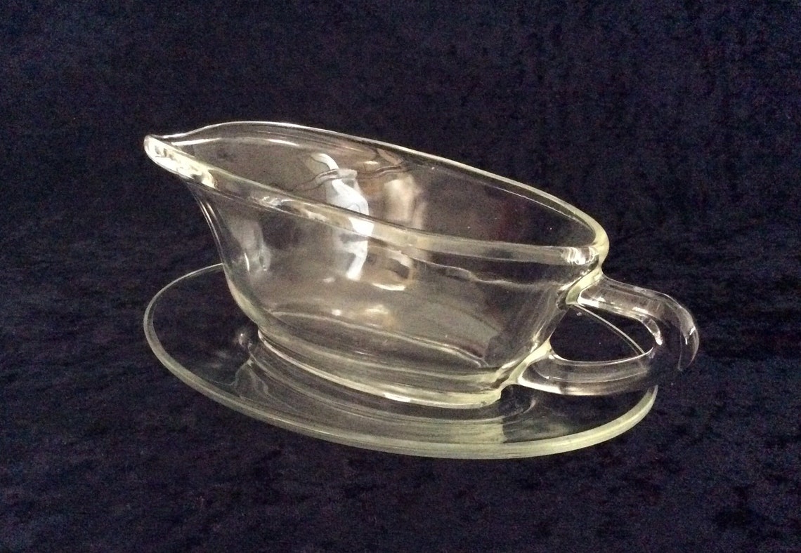 1960s JAJ Pyrex Gravy Boat With Saucer JAJ Pyrex Glass Gravy Etsy