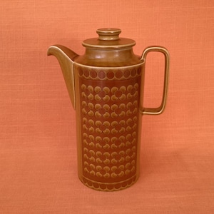 1970s Hornsea Saffron coffee pot (3pt), retro Hornsea Saffron pottery, John Clappison, vintage Hornsea Pottery, retro Hornsea coffee pot