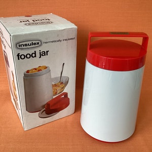 Large retro Insulex food flask unused in original box, Vintage food flask, 1.1 litre capacity, Insulex flask, retro camper van accessories