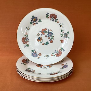 1970s Royal Doulton ‘Madrigal’ dinner plates H5014 (set of 4), Royal Doulton Madrigal design, fine bone china, Royal Doulton 10.5” plates