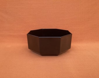 Tigela de frutas de vidro preto Arcoroc Octime: tigela de salada francesa retrô