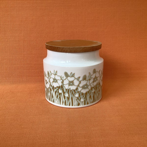 1970s Hornsea Fleur small 4.5” plain jar, Hornsea small storage jar, Hornsea Fleur unlabelled jar, Hornsea Pottery, Hornsea 4.5” storage jar