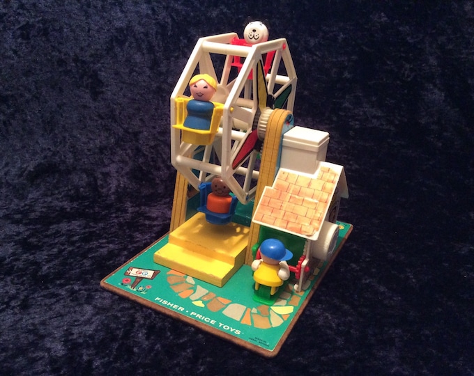 1966 Fisher Price Little People Music Box Ferris Wheel Fisher Etsy