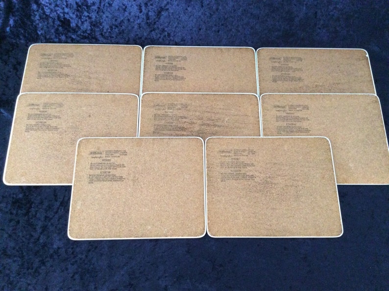 1980s Marks & Spencer melamine placemats set of 6 Field Etsy