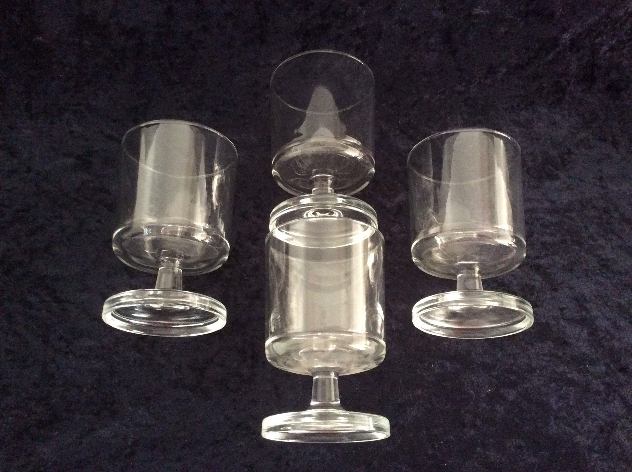 1970s wine glasses retro chunky wine glasses wine glasses Etsy