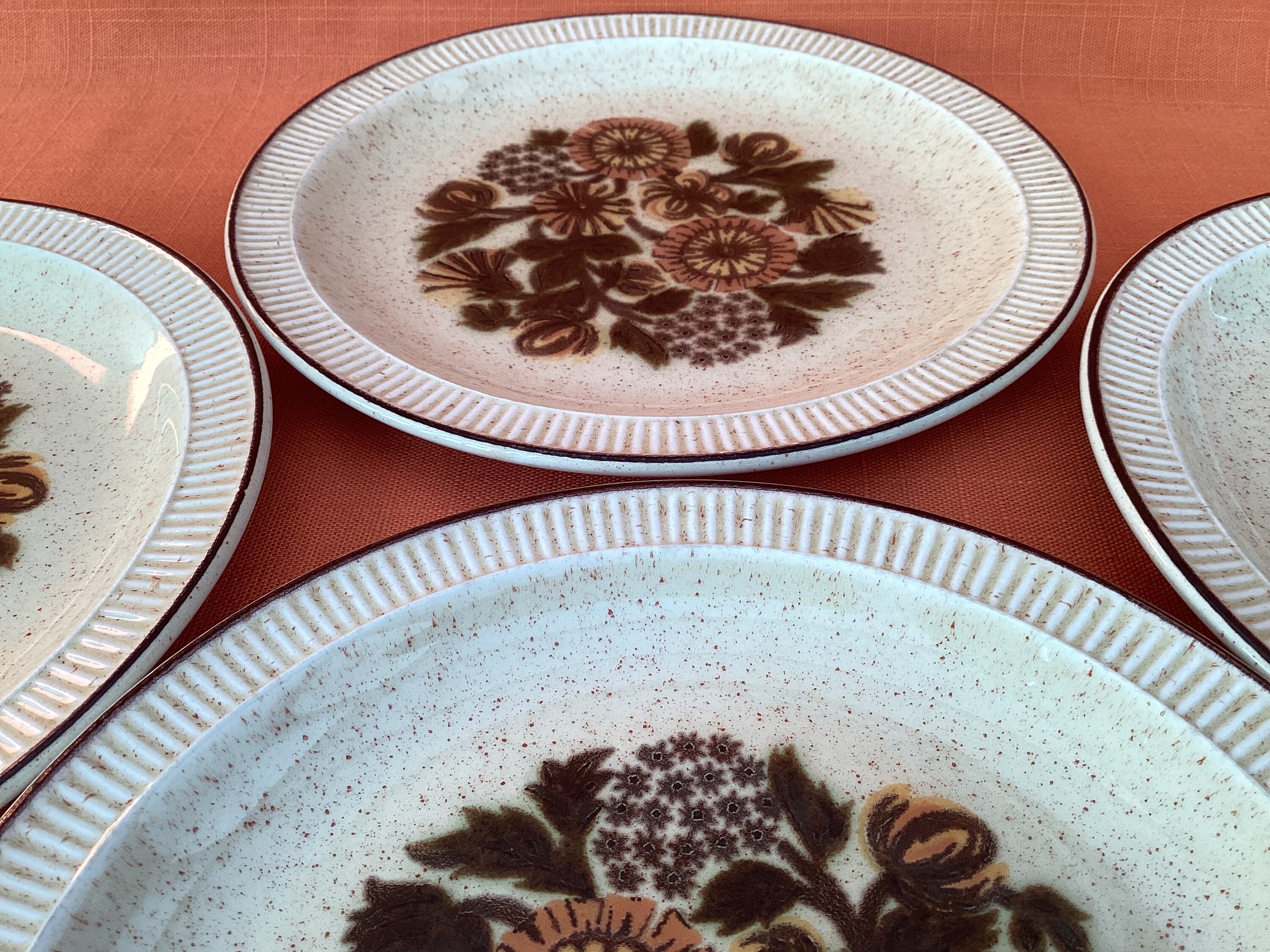 1970s Poole Pottery Tea Plates set of 4 in the Thistlewood Etsy UK
