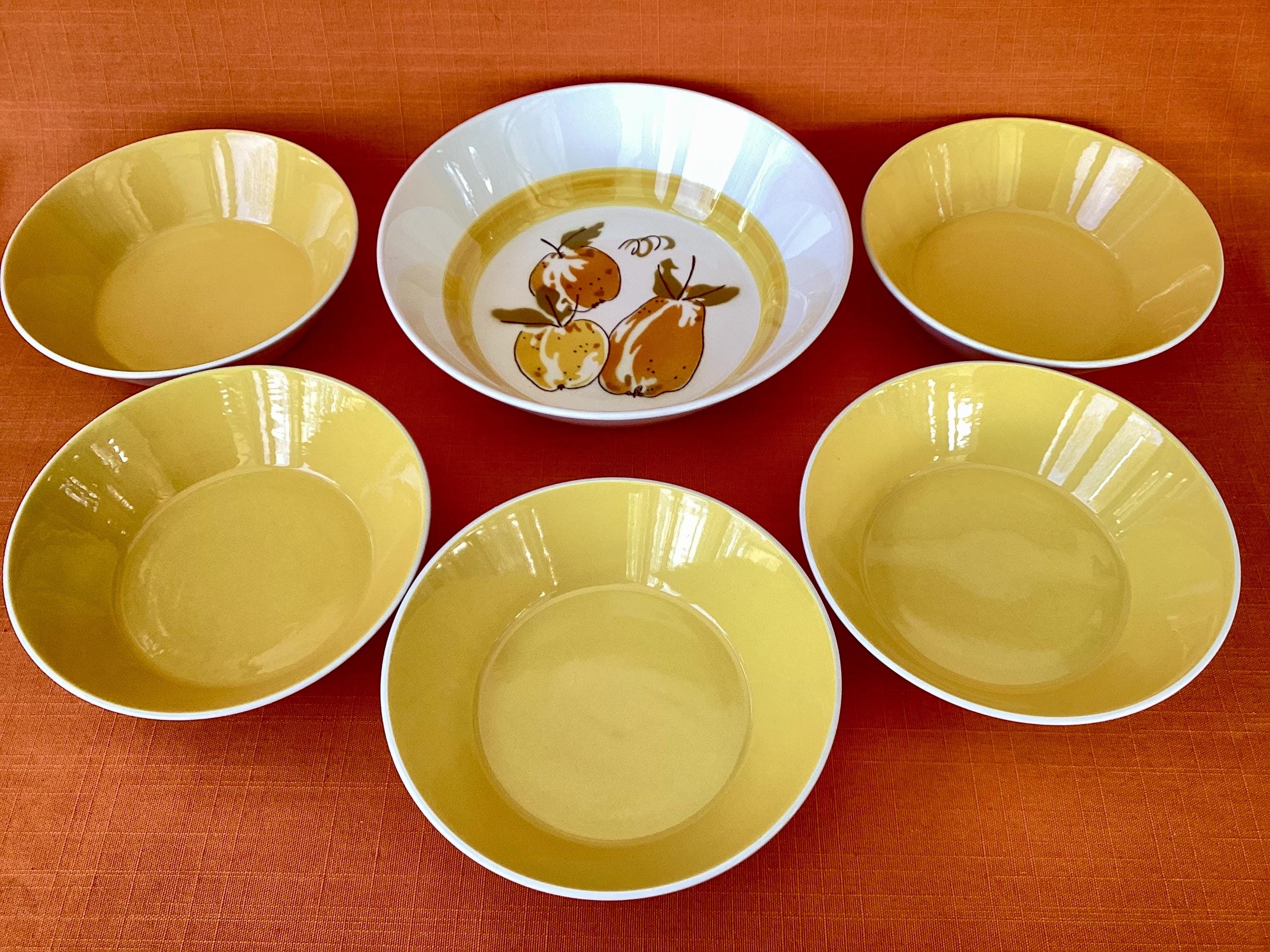 Mikasa DUPLEX Ben Seibel 皿 プレート 昭和レトロ 1970s Mikasa Duplex Bowls (set of 6), High Summer Pattern by Ben