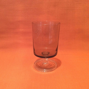 Selection of 1970s Luminarc smoked glasses in 3 different sizes, retro Luminarc brown glass, Luminarc France Cavalier wine glass, JC Durand