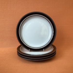 1970s Hornsea Contrast tea plates (sold in sets of 4), 1976 Hornsea side plates, Lancaster Vitramic Hornsea England, retro Hornsea plates