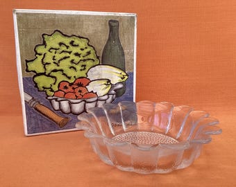 Dartington Daisy Crystal Bowl: Frank Thrower Design, 10.25" Diameter (Original Box)