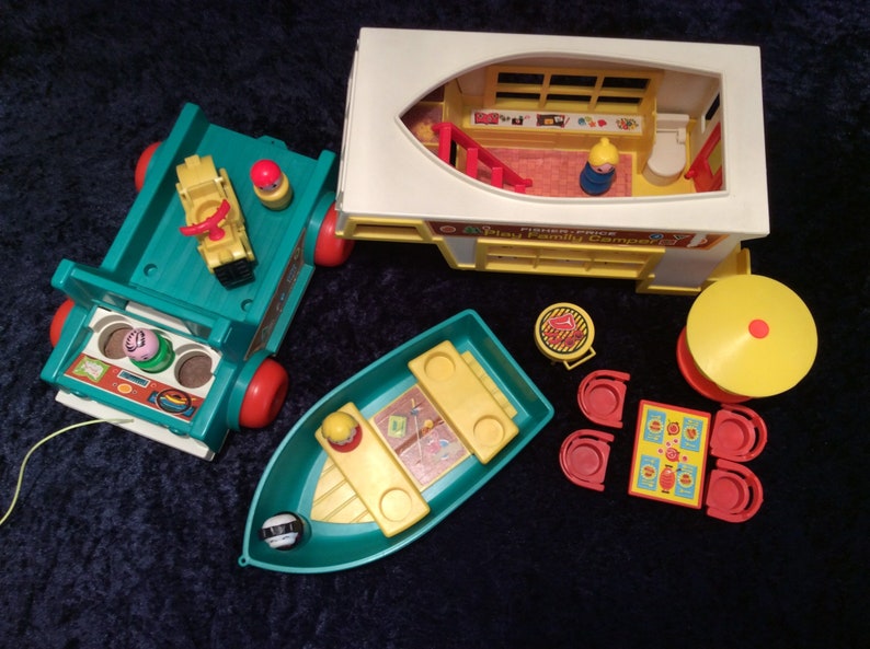 COMPLETE 1972 Vintage Fisher Price Little People Camper Etsy