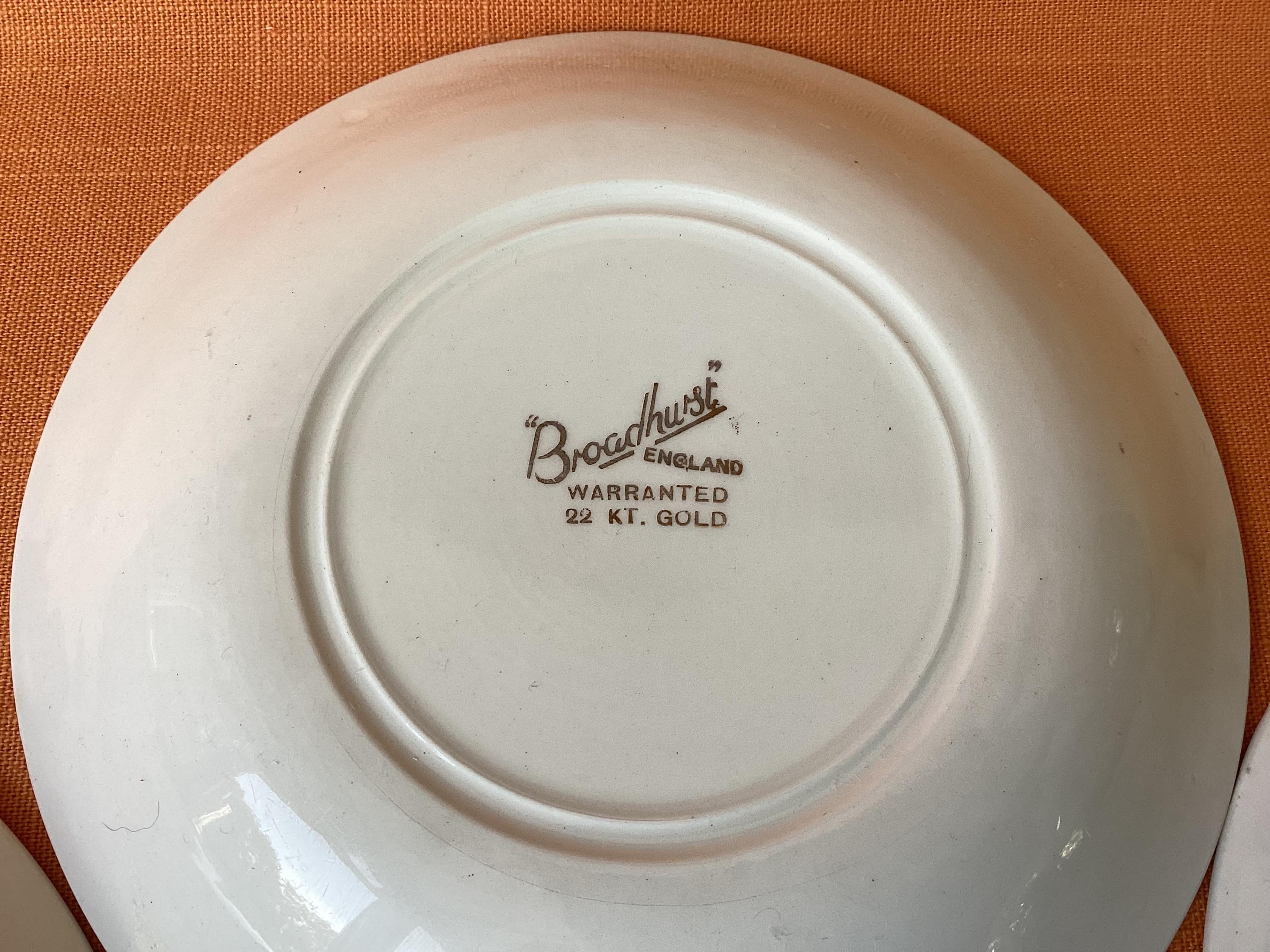 Vintage Broadhurst 22 KT Gold Star Tea Plates (set of 4) - Etsy UK