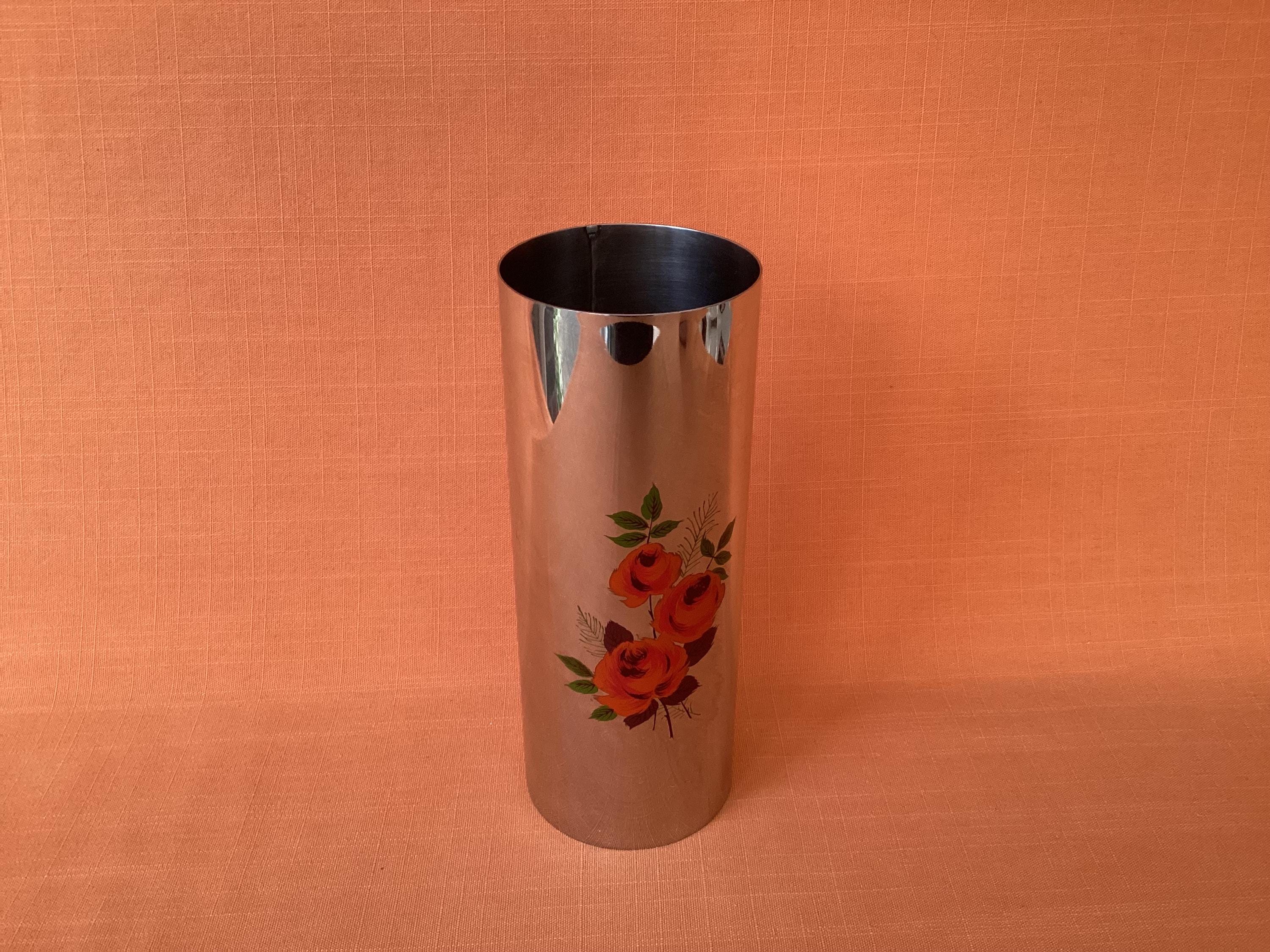 花瓶・フラワースタンド Arthur Price Of England flower bowl Vintage Arthur Price Stainless Steel Vase: Red Rose Floral Decor
