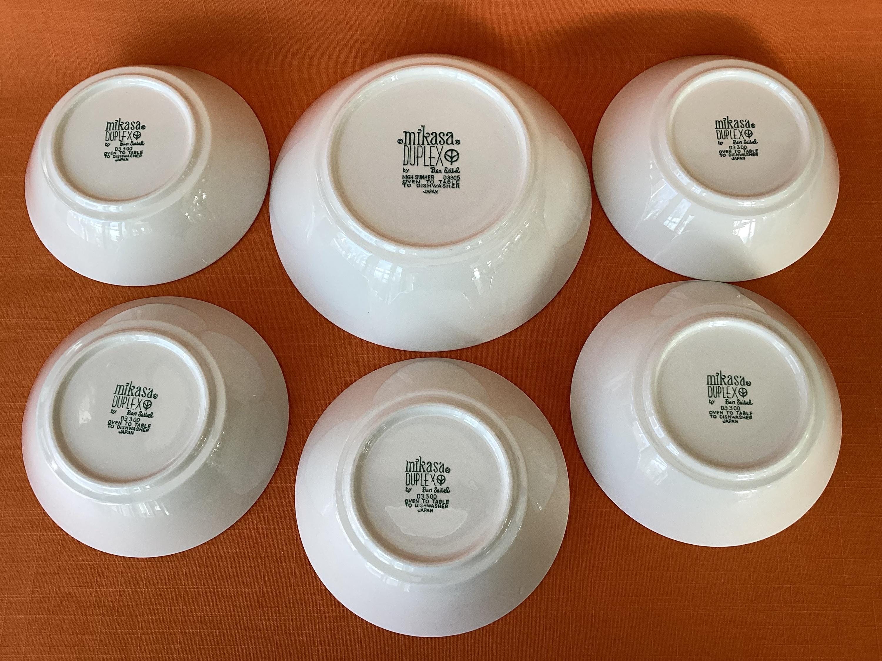 1970s Mikasa Duplex Bowls (set of 6), High Summer Pattern by Ben