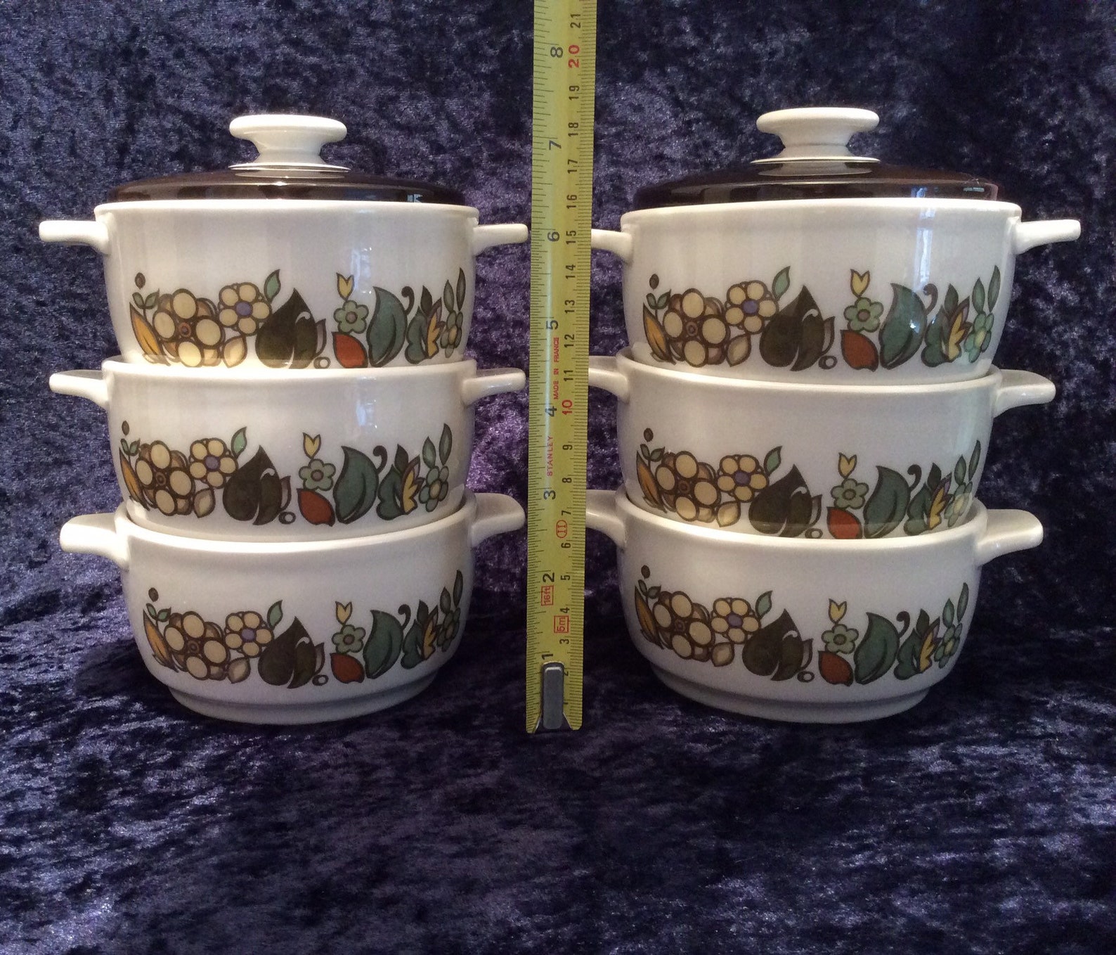 Lovely retro Royal Doulton Forest Flower soup bowls with lids Etsy